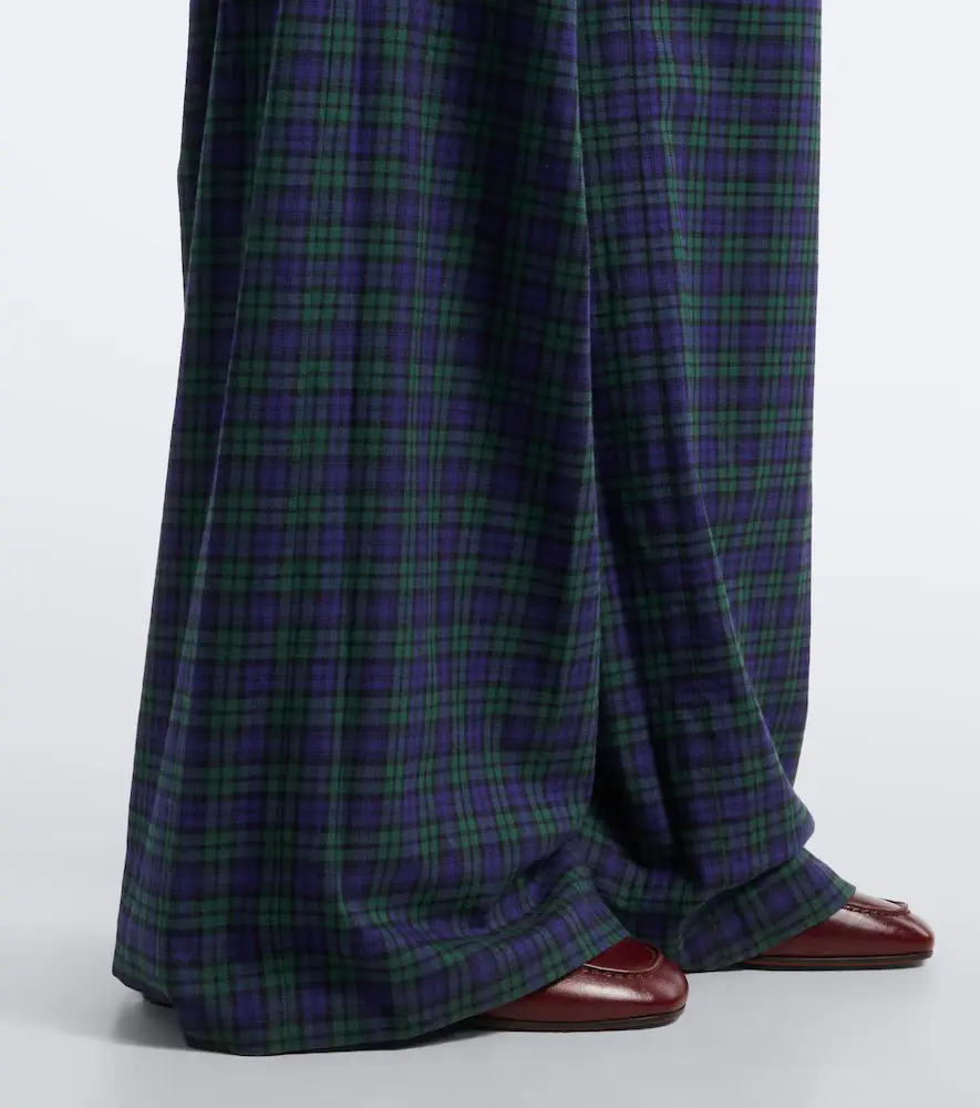 Dries Van Noten Plaid cotton flannel wide-leg pants | Thumbnail 5 Dries Van Noten Plaid cotton flannel wide-leg pants | Thumbnail 5