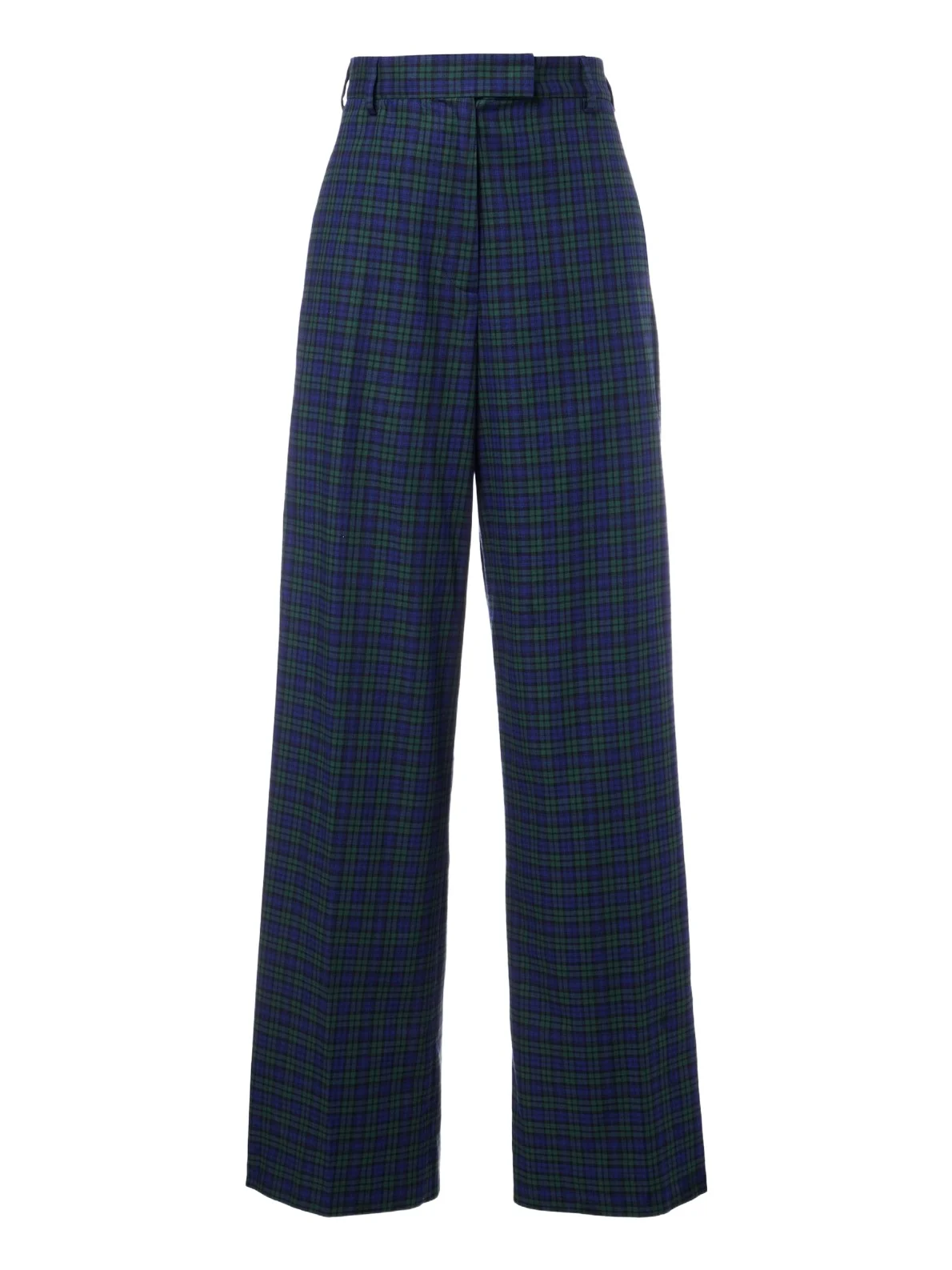 Dries Van Noten Plaid cotton flannel wide-leg pants
