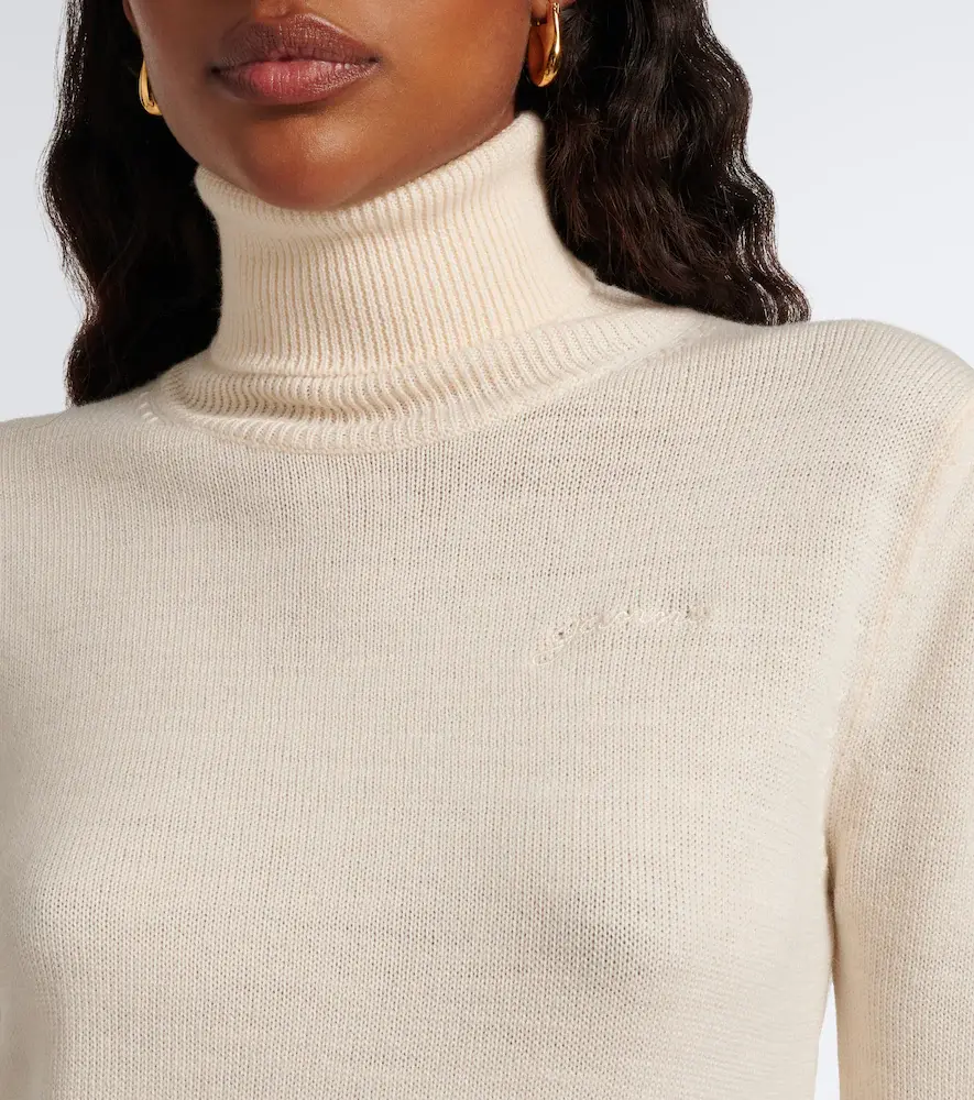 Ganni Lace-trimmed wool turtleneck sweater | Thumbnail 5 Ganni Lace-trimmed wool turtleneck sweater | Thumbnail 5