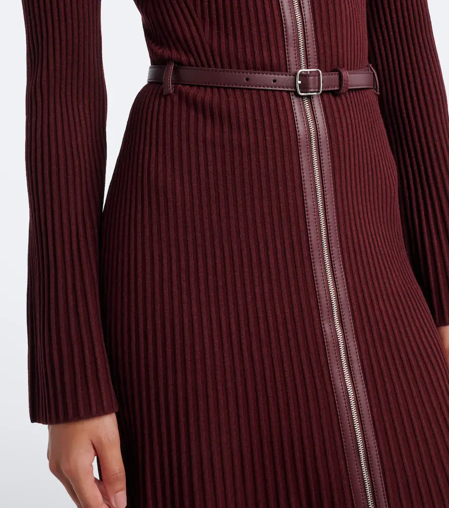 Simkhai Ismelle belted ribbed-knit shirt dress | Thumbnail 3