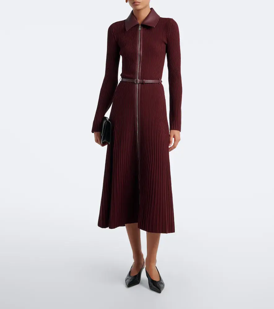 Simkhai Ismelle belted ribbed-knit shirt dress | Thumbnail 4