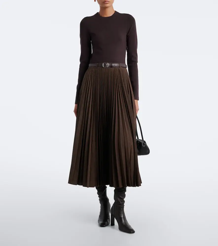 Simkhai Abilene checked ribbed-knit pleated midi dress | Thumbnail 2 Simkhai Abilene checked ribbed-knit pleated midi dress | Thumbnail 2