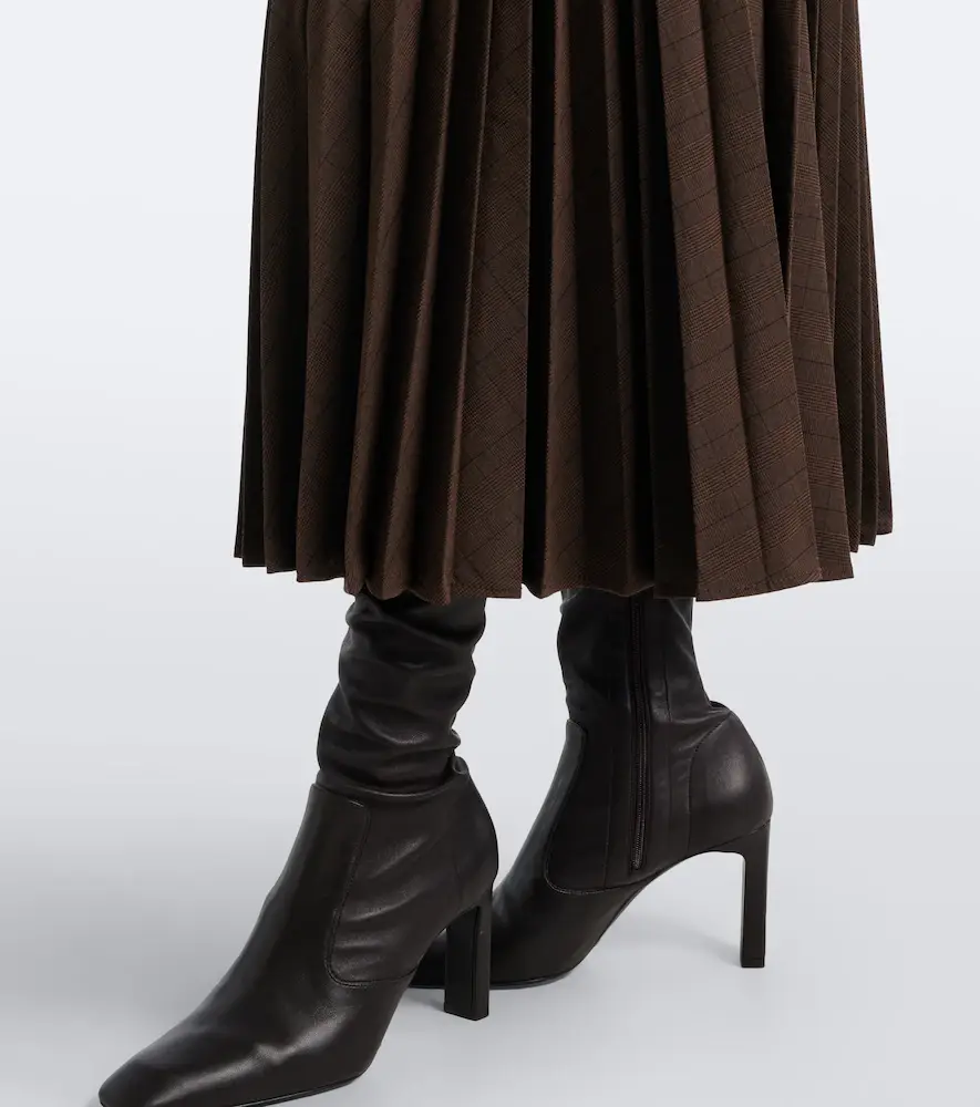 Simkhai Abilene checked ribbed-knit pleated midi dress | Thumbnail 3 Simkhai Abilene checked ribbed-knit pleated midi dress | Thumbnail 3