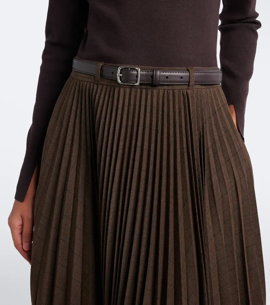 Simkhai Abilene checked ribbed-knit pleated midi dress | Thumbnail 5 Simkhai Abilene checked ribbed-knit pleated midi dress | Thumbnail 5