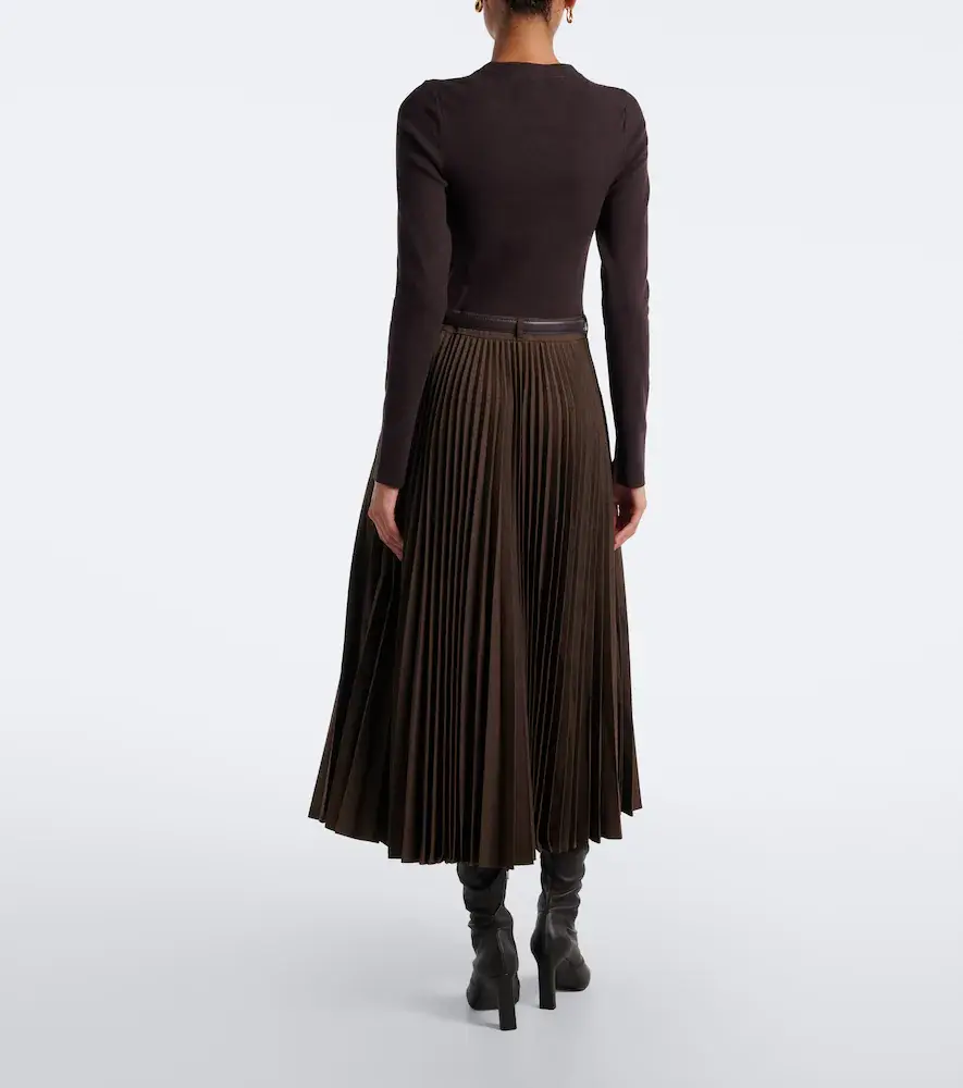 Simkhai Abilene checked ribbed-knit pleated midi dress | Thumbnail 6 Simkhai Abilene checked ribbed-knit pleated midi dress | Thumbnail 6
