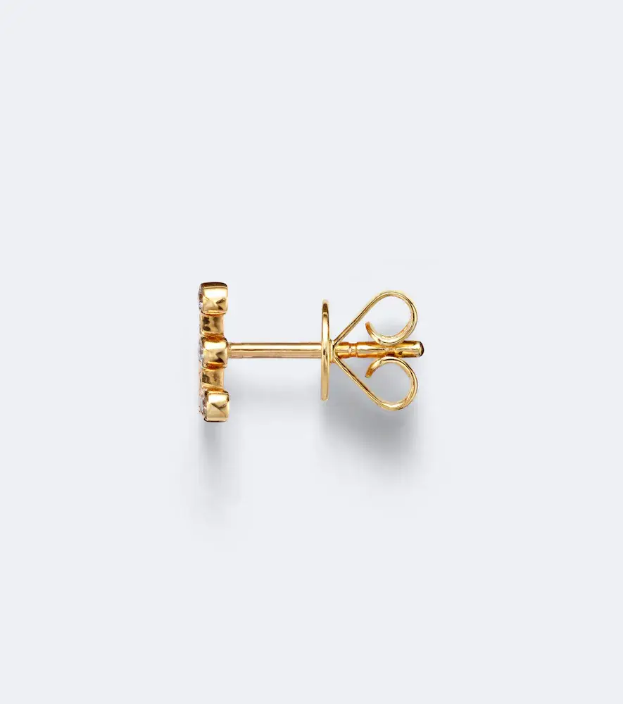 Sophie Bille Brahe Initial Petite E 18kt gold single earring with diamonds | Thumbnail 5 Sophie Bille Brahe Initial Petite E 18kt gold single earring with diamonds | Thumbnail 5