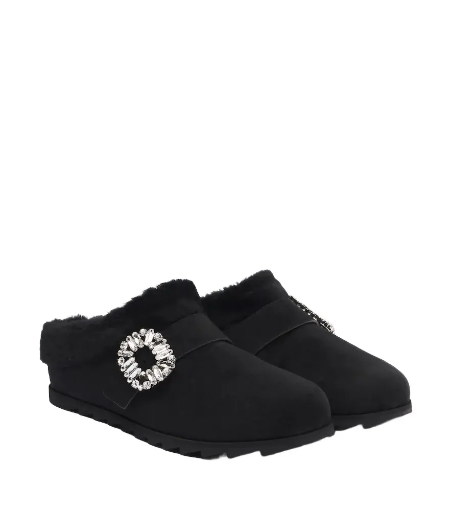 Roger Vivier Slidy Viv' suede mules