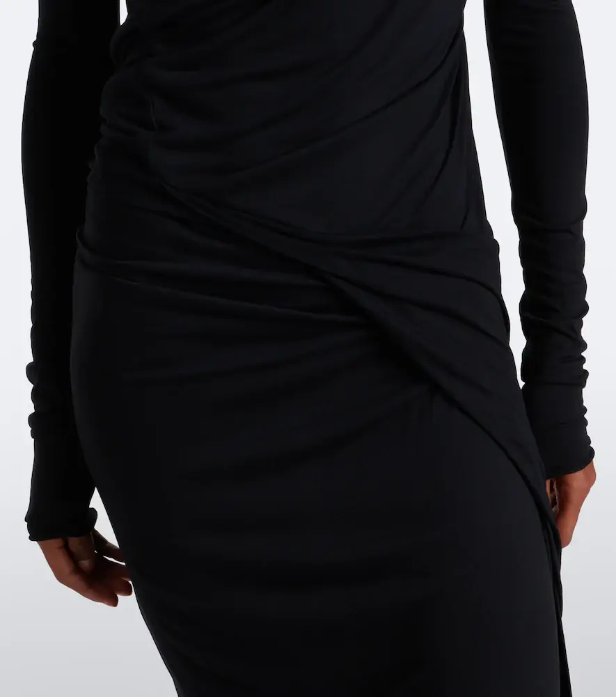 Rick Owens Lilies Shailee draped open-back jersey gown | Thumbnail 2