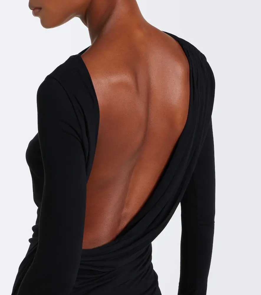 Rick Owens Lilies Shailee draped open-back jersey gown | Thumbnail 4