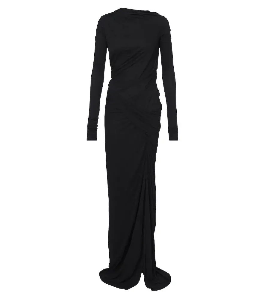 Rick Owens Lilies Shailee draped open-back jersey gown | Image 1 Rick Owens Lilies Shailee draped open-back jersey gown | Image 1
