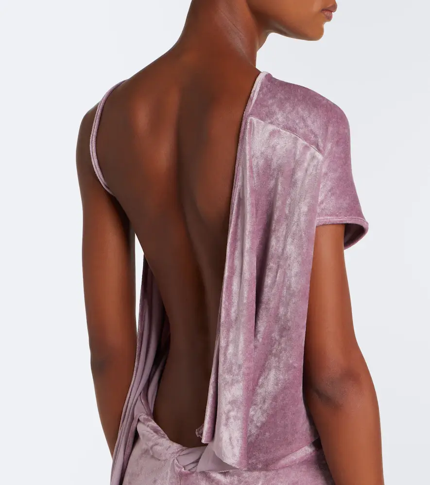 Rick Owens Lilies Tungsten draped open-back velvet gown | Thumbnail 6 Rick Owens Lilies Tungsten draped open-back velvet gown | Thumbnail 6