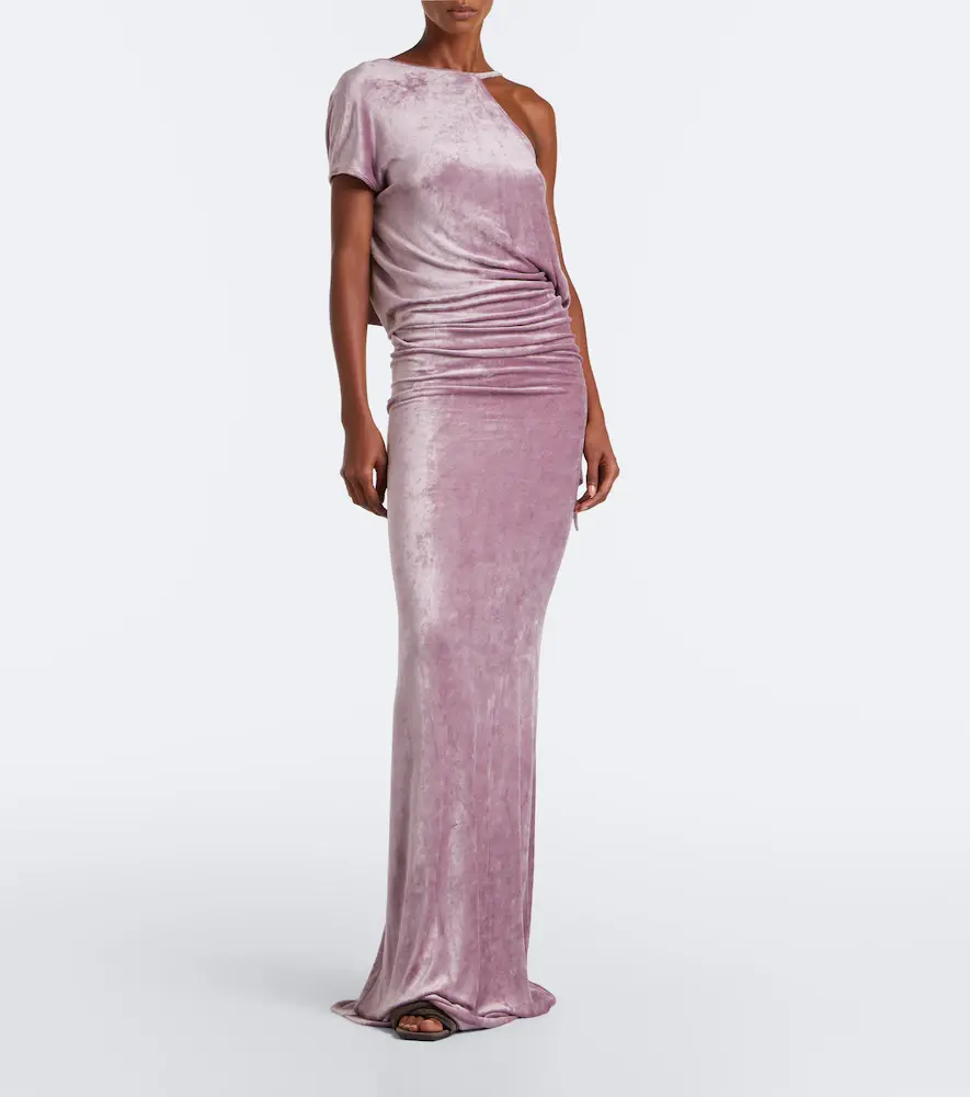 Rick Owens Lilies Tungsten draped open-back velvet gown | Thumbnail 7 Rick Owens Lilies Tungsten draped open-back velvet gown | Thumbnail 7