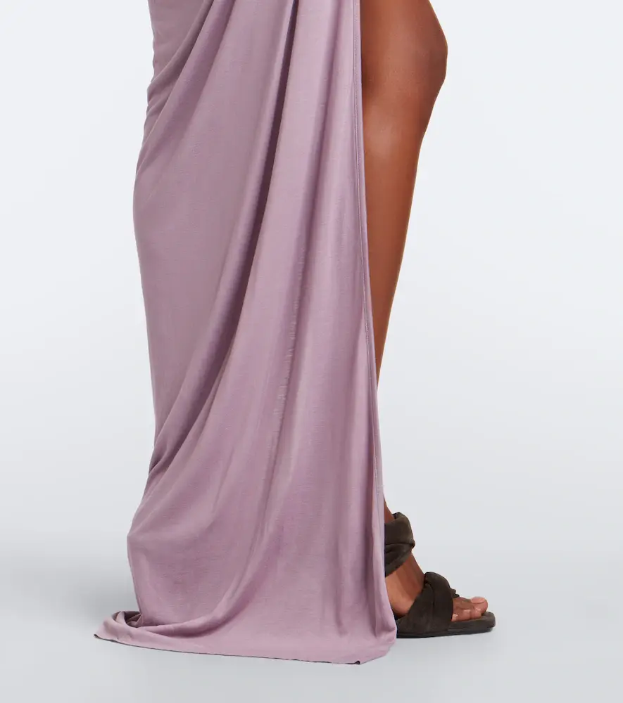 Rick Owens Lilies Avra ruched one-shoulder jersey gown | Thumbnail 2