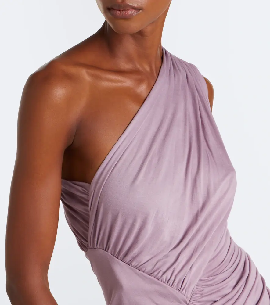 Rick Owens Lilies Avra ruched one-shoulder jersey gown | Thumbnail 4