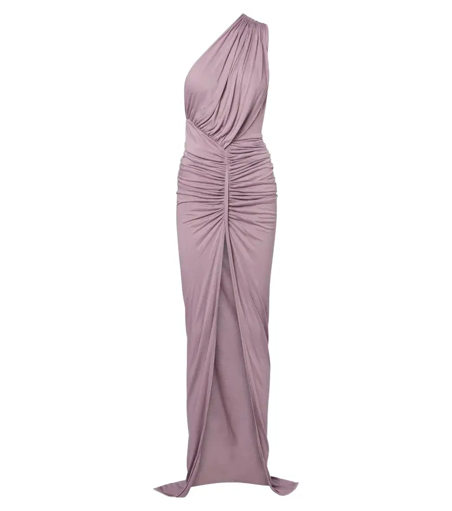 Lilies Avra ruched one-shoulder jersey gown Lilies Avra ruched one-shoulder jersey gown