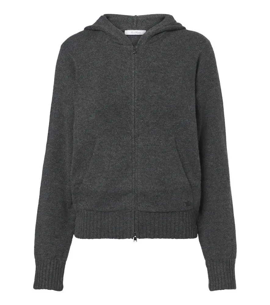 Max Mara Cashmere zip-up hoodie | Image 1 Max Mara Cashmere zip-up hoodie | Image 1