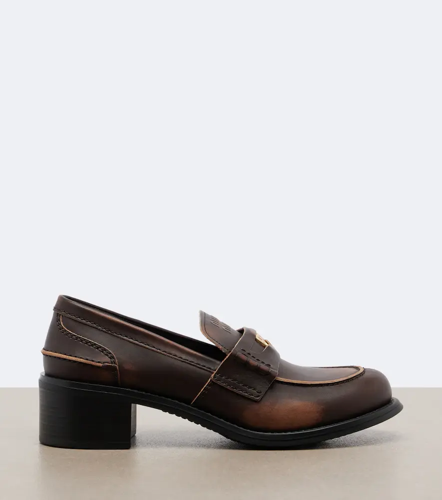 Miu Miu Leather penny loafers | Thumbnail 4 Miu Miu Leather penny loafers | Thumbnail 4