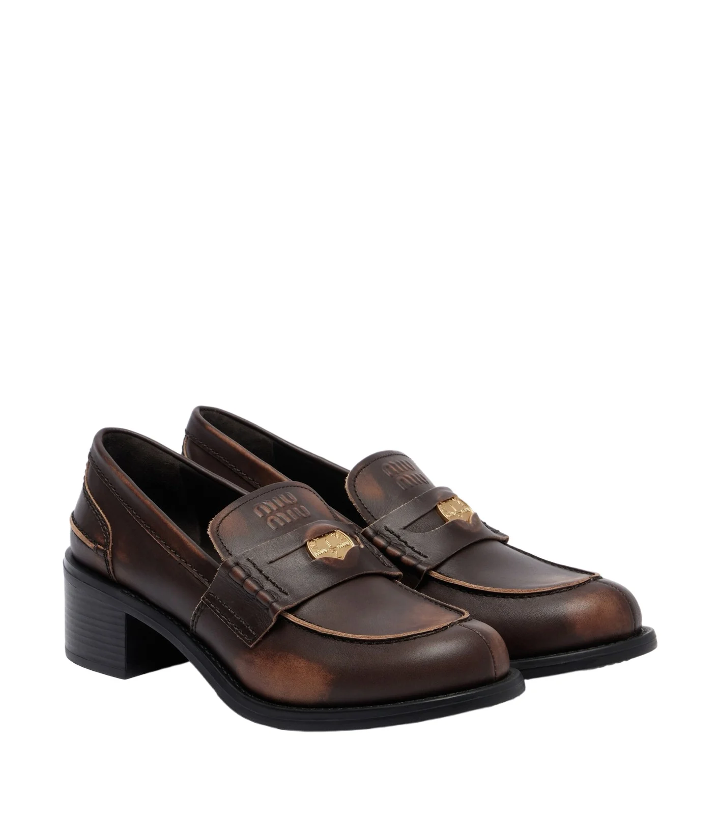 Miu Miu Leather penny loafers