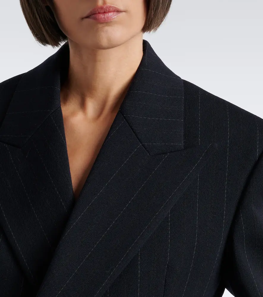 Saint Laurent Chalk stripe double-breasted wool blazer | Thumbnail 3