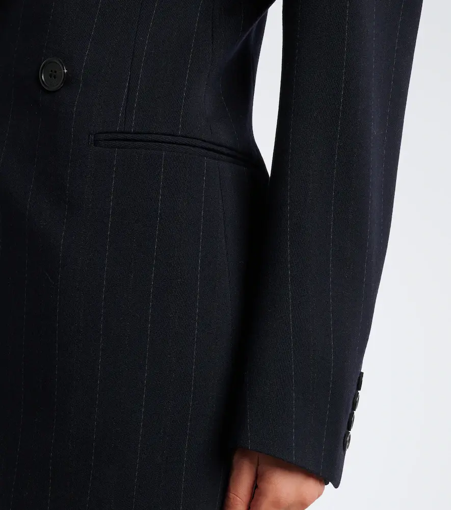 Saint Laurent Chalk stripe double-breasted wool blazer | Thumbnail 4
