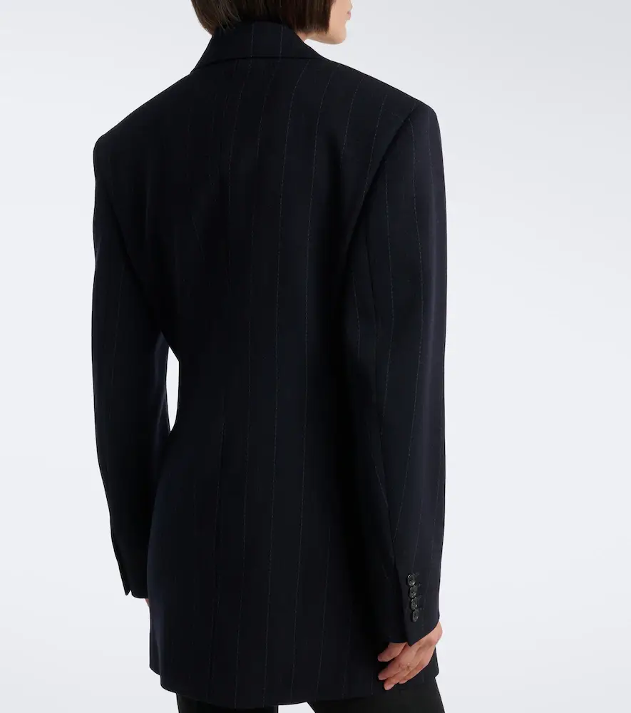 Saint Laurent Chalk stripe double-breasted wool blazer | Thumbnail 5