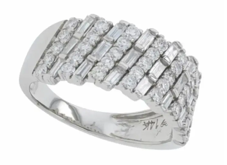 Wish Fine Jewelry 1.00ct Diamond 14K Gold Pave Ring | Image 1 Wish Fine Jewelry 1.00ct Diamond 14K Gold Pave Ring | Image 1