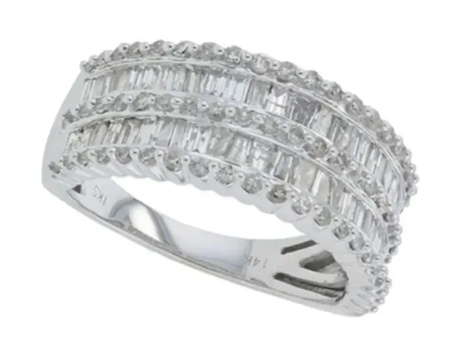 Wish Fine Jewelry 1.33ct Diamond 14K Gold Statement Eternity Ring | Image 1 Wish Fine Jewelry 1.33ct Diamond 14K Gold Statement Eternity Ring | Image 1