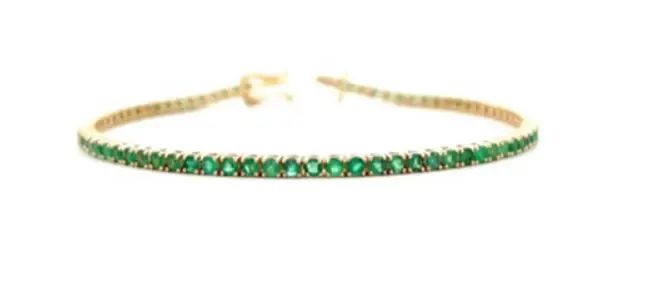 Wish Fine Jewelry 2.24ct Emerald 14K Gold Tennis Bracelet | Image 1 Wish Fine Jewelry 2.24ct Emerald 14K Gold Tennis Bracelet | Image 1