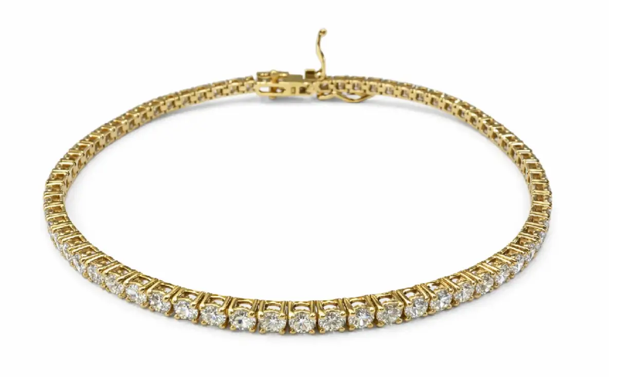 Wish Fine Jewelry 4.10ct Diamond 18K Gold Classic Tennis Bracelet | Image 1 Wish Fine Jewelry 4.10ct Diamond 18K Gold Classic Tennis Bracelet | Image 1