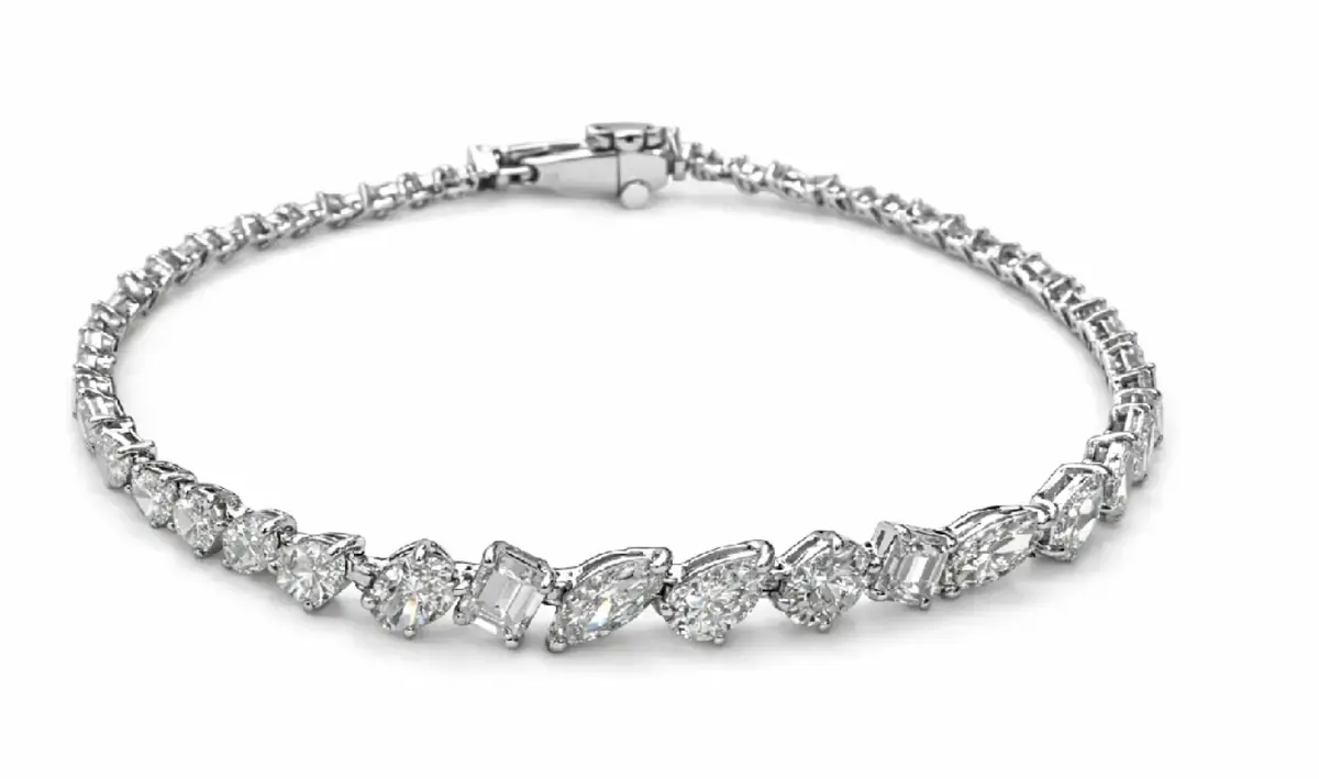 Wish Fine Jewelry 4.78ct Diamond 18K Gold Multi Shape Tennis Bracelet | Image 1 Wish Fine Jewelry 4.78ct Diamond 18K Gold Multi Shape Tennis Bracelet | Image 1