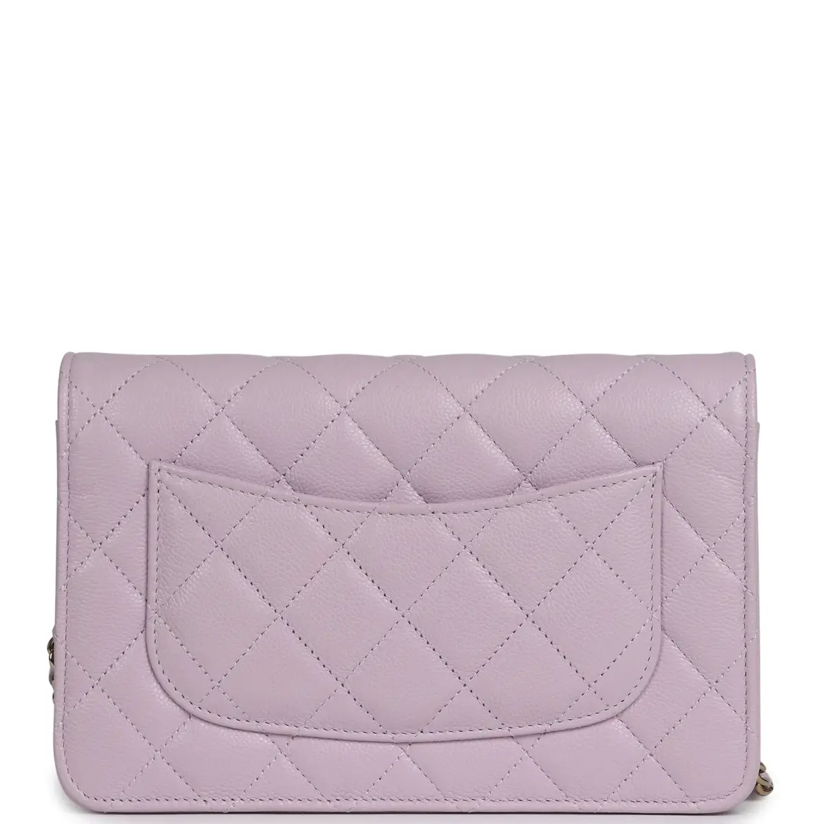 Chanel Chanel Classic Wallet On Chain WOC Light Purple Caviar Light Gold Hardware | Thumbnail 4