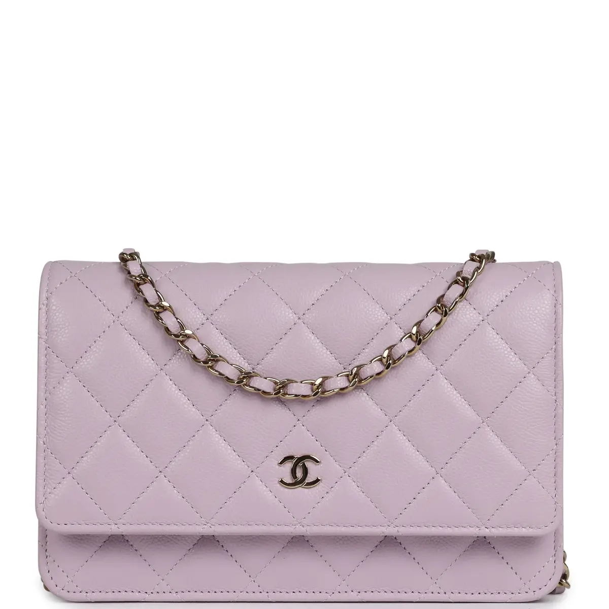 Chanel Chanel Classic Wallet On Chain WOC Light Purple Caviar Light Gold Hardware | Image 1 Chanel Chanel Classic Wallet On Chain WOC Light Purple Caviar Light Gold Hardware | Image 1