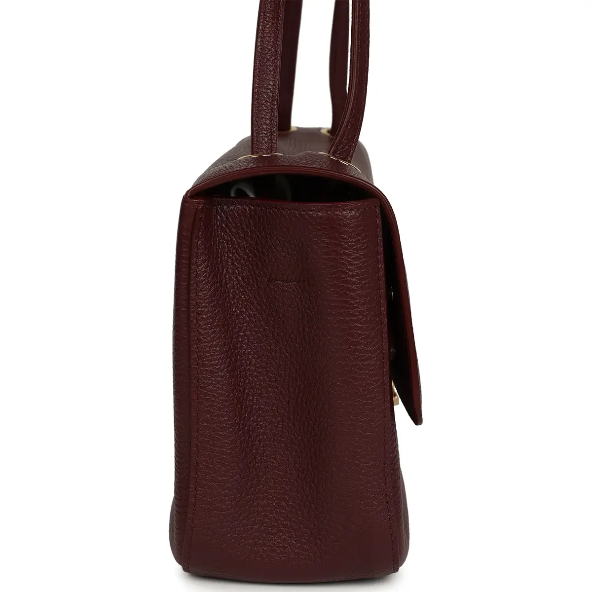 Chanel Chanel Maxi "Souplissimo" Small Flap Bag Dark Burgundy Grained Calfskin Gold Hardware | Thumbnail 3 Chanel Chanel Maxi "Souplissimo" Small Flap Bag Dark Burgundy Grained Calfskin Gold Hardware | Thumbnail 3