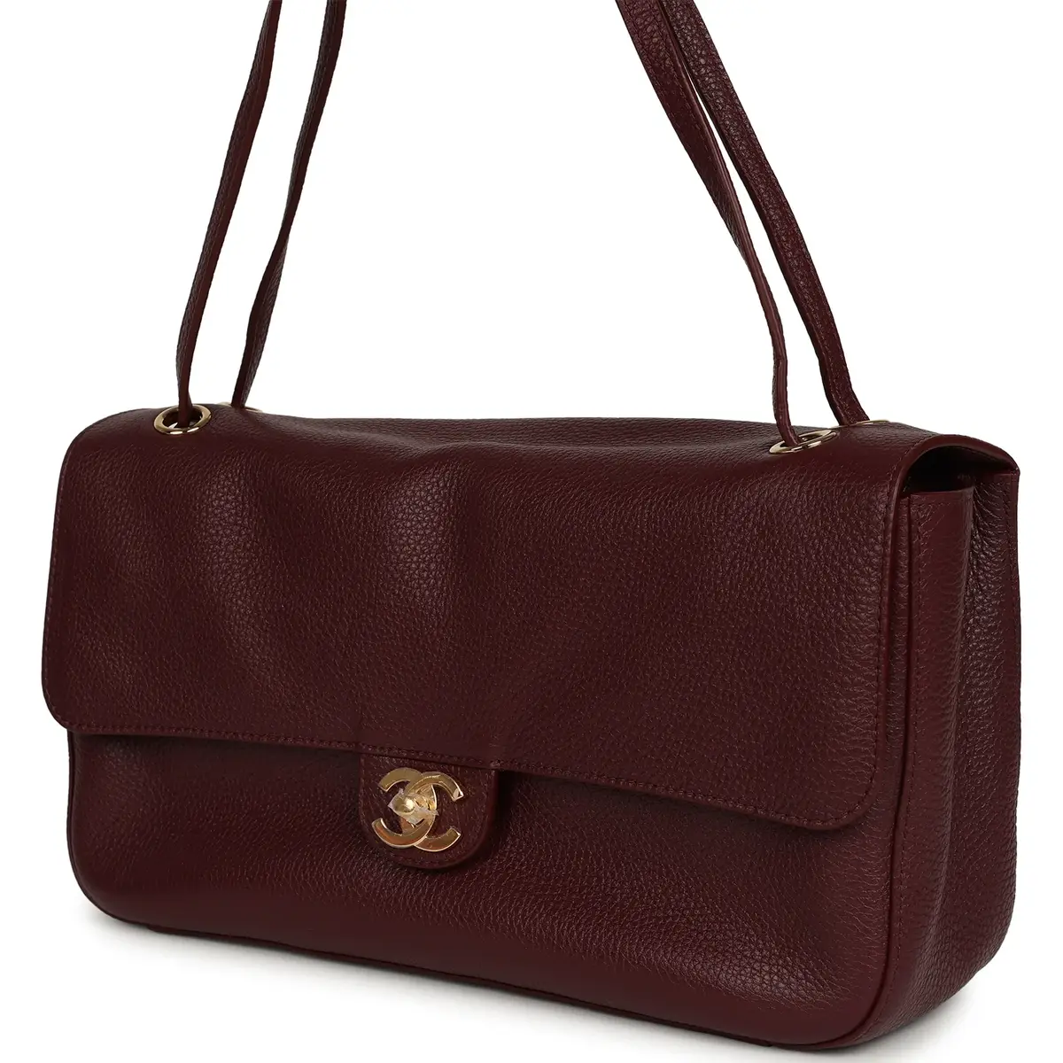 Chanel Chanel Maxi "Souplissimo" Small Flap Bag Dark Burgundy Grained Calfskin Gold Hardware | Thumbnail 5 Chanel Chanel Maxi "Souplissimo" Small Flap Bag Dark Burgundy Grained Calfskin Gold Hardware | Thumbnail 5