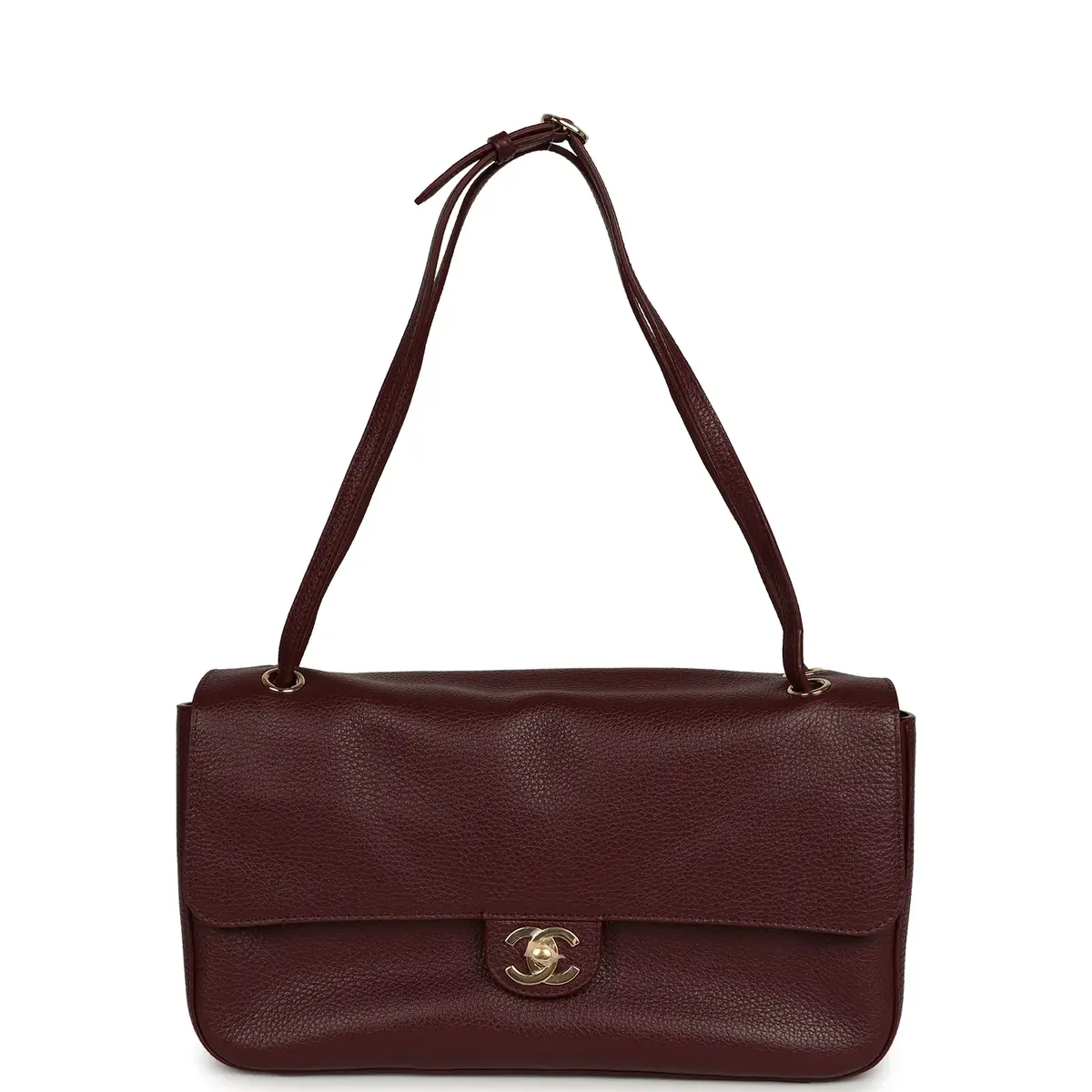 Chanel Chanel Maxi "Souplissimo" Small Flap Bag Dark Burgundy Grained Calfskin Gold Hardware | Thumbnail 6 Chanel Chanel Maxi "Souplissimo" Small Flap Bag Dark Burgundy Grained Calfskin Gold Hardware | Thumbnail 6