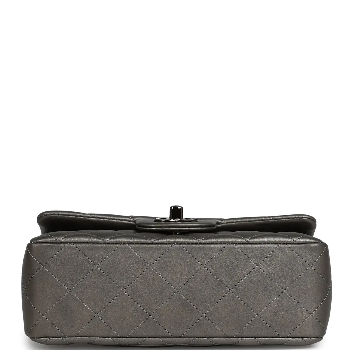 Chanel Chanel Mini Classic Rectangular Flap Bag Dark Silver Lambskin Ruthenium Hardware | Thumbnail 6 Chanel Chanel Mini Classic Rectangular Flap Bag Dark Silver Lambskin Ruthenium Hardware | Thumbnail 6