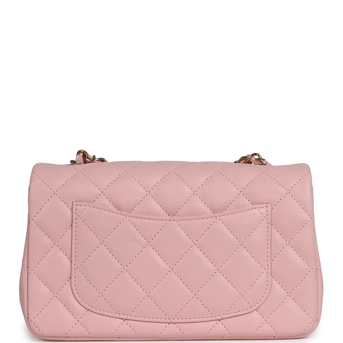 Chanel Chanel Mini Classic Rectangular Flap Bag Light Pink Lambskin Light Gold Hardware | Thumbnail 3