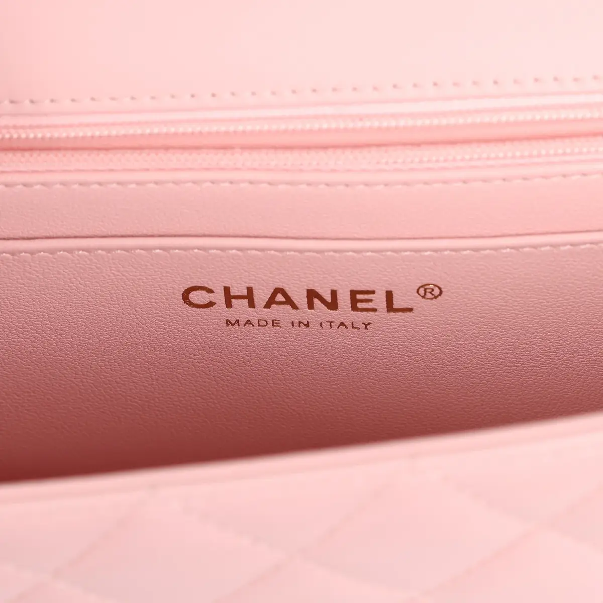 Chanel Chanel Mini Classic Rectangular Flap Bag Light Pink Lambskin Light Gold Hardware | Thumbnail 8