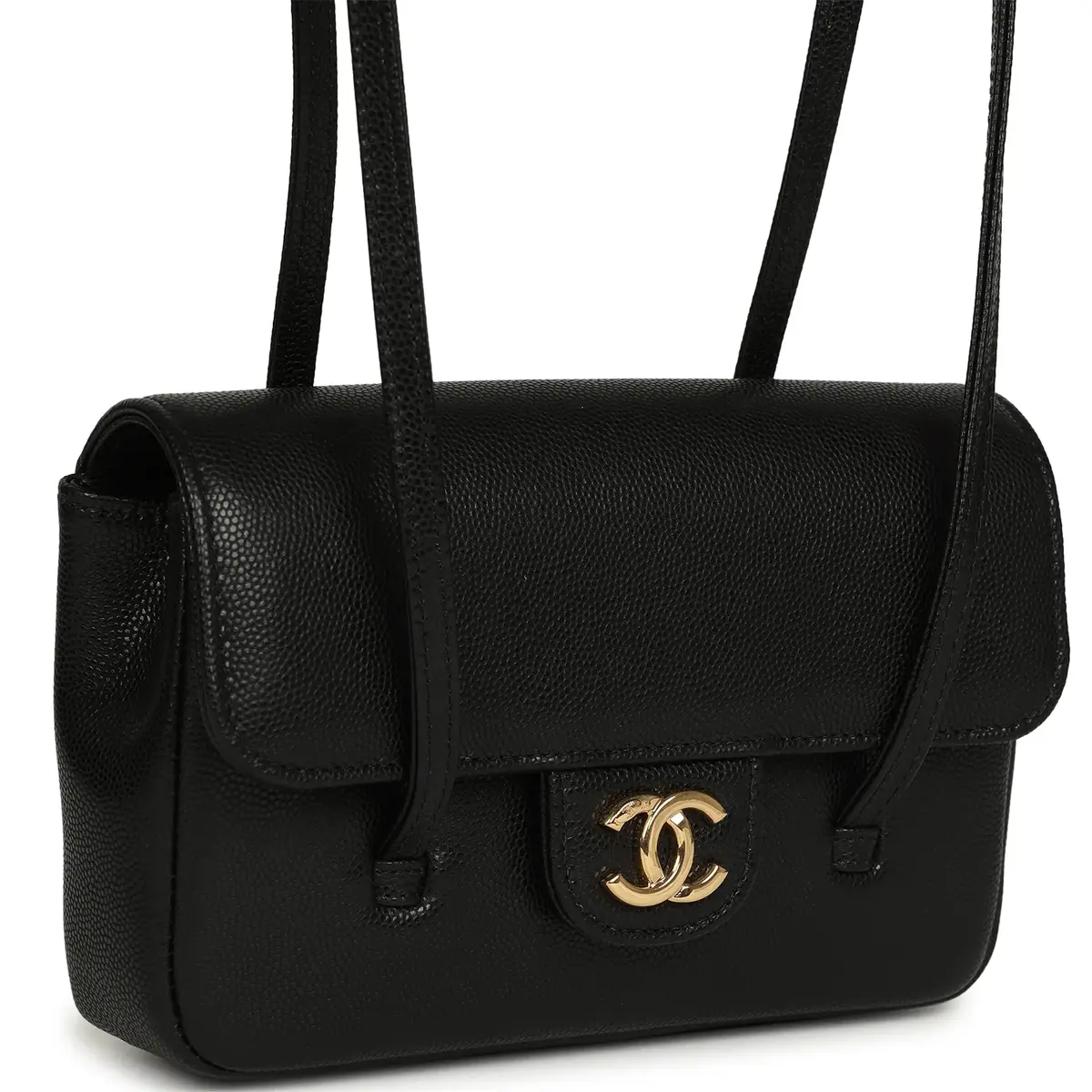 Chanel Chanel Mini Preppy Coco Clutch with Straps Black Shiny Caviar Brushed Gold Hardware | Thumbnail 2 Chanel Chanel Mini Preppy Coco Clutch with Straps Black Shiny Caviar Brushed Gold Hardware | Thumbnail 2