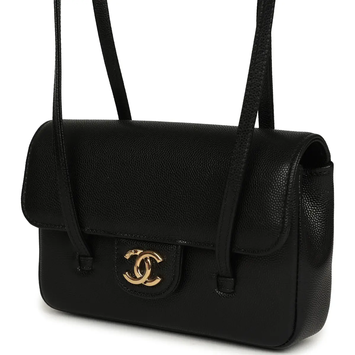 Chanel Chanel Mini Preppy Coco Clutch with Straps Black Shiny Caviar Brushed Gold Hardware | Thumbnail 5 Chanel Chanel Mini Preppy Coco Clutch with Straps Black Shiny Caviar Brushed Gold Hardware | Thumbnail 5