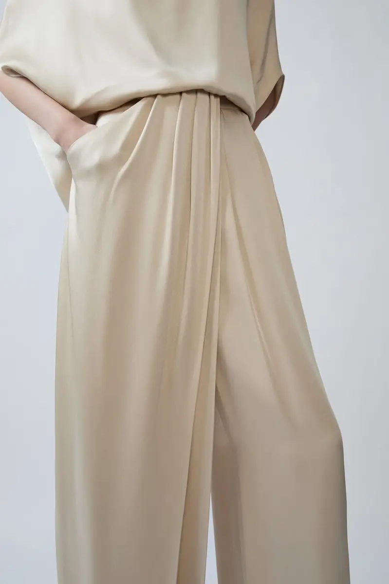 Lapointe Satin Draped Relaxed Pant | Thumbnail 3 Lapointe Satin Draped Relaxed Pant | Thumbnail 3
