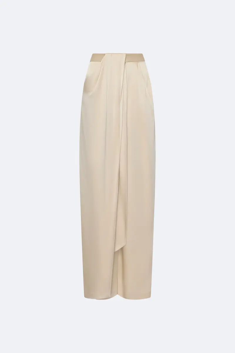 Lapointe Satin Draped Relaxed Pant | Thumbnail 4 Lapointe Satin Draped Relaxed Pant | Thumbnail 4