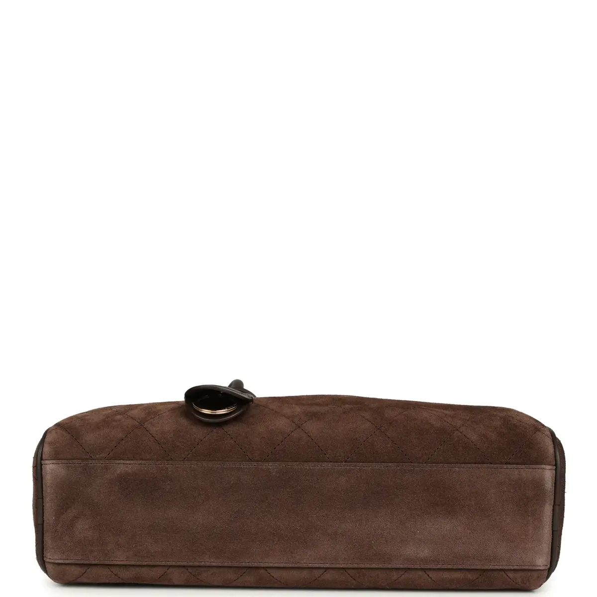 Chanel Chanel Small "Perfect Bowling" Bag Dark Brown Suede Gold Hardware | Thumbnail 6