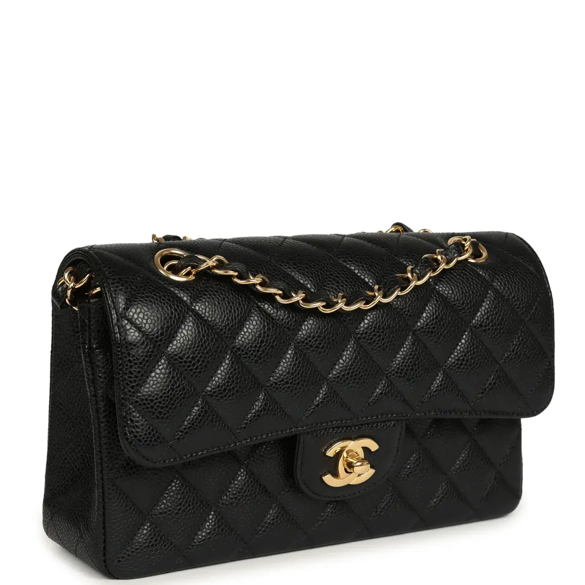 Chanel Chanel Small Classic Double Flap Bag Black Caviar Gold Hardware | Thumbnail 2