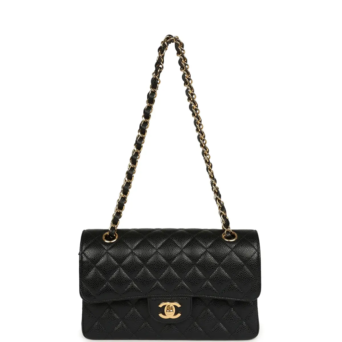 Chanel Chanel Small Classic Double Flap Bag Black Caviar Gold Hardware | Thumbnail 7