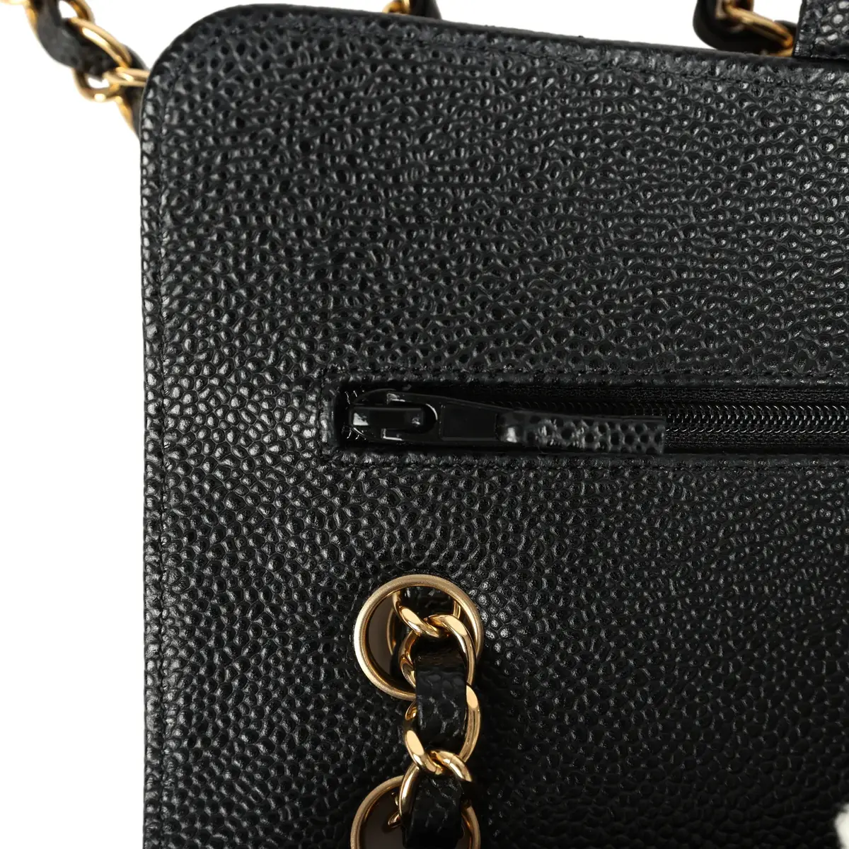 Chanel Chanel Small Classic Double Flap Bag Black Caviar Gold Hardware | Thumbnail 8