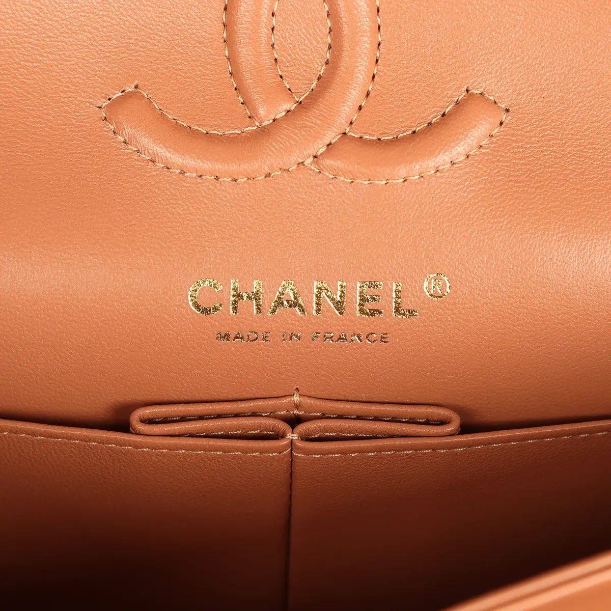 Chanel Chanel Small Classic Double Flap Bag Caramel Lambskin Light Gold Hardware | Thumbnail 9 Chanel Chanel Small Classic Double Flap Bag Caramel Lambskin Light Gold Hardware | Thumbnail 9
