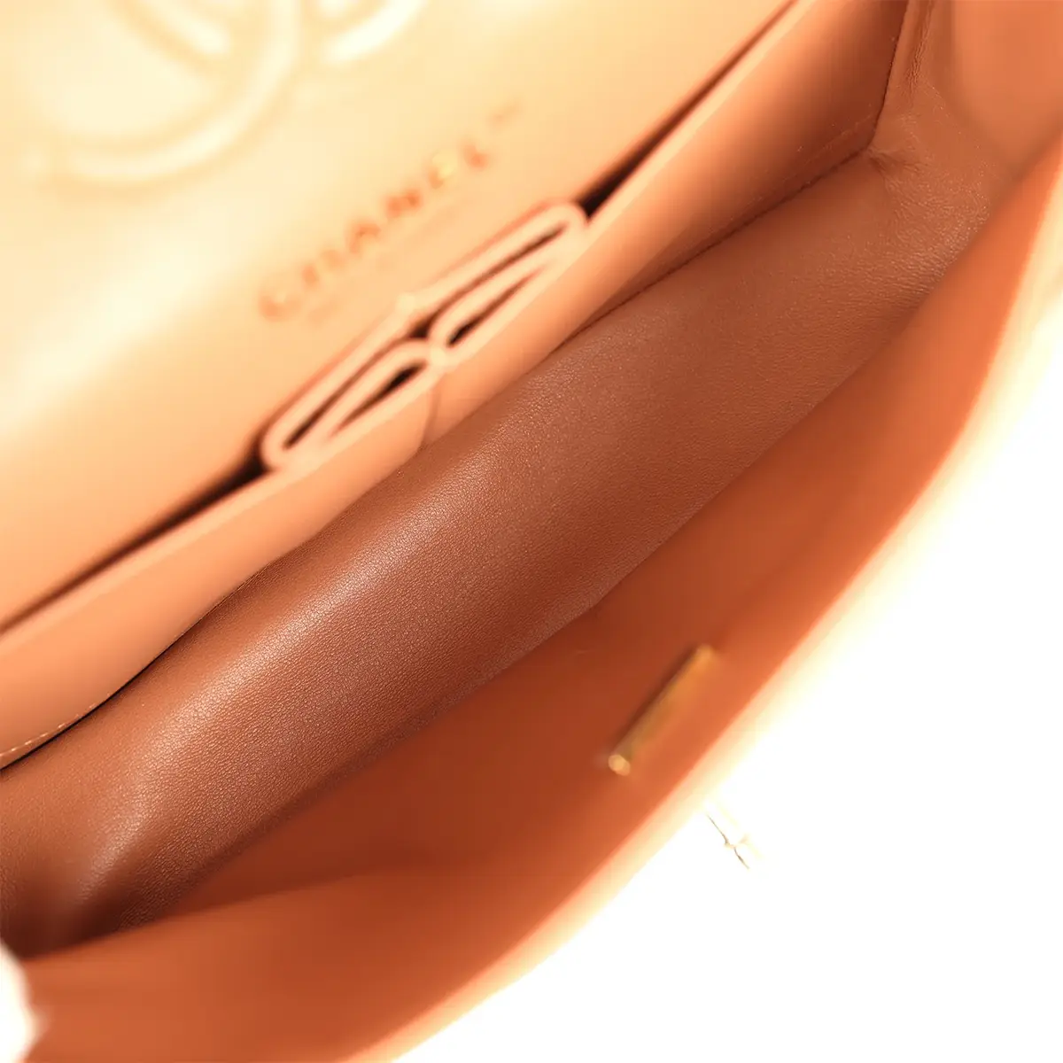 Chanel Chanel Small Classic Double Flap Bag Caramel Lambskin Light Gold Hardware | Thumbnail 10 Chanel Chanel Small Classic Double Flap Bag Caramel Lambskin Light Gold Hardware | Thumbnail 10