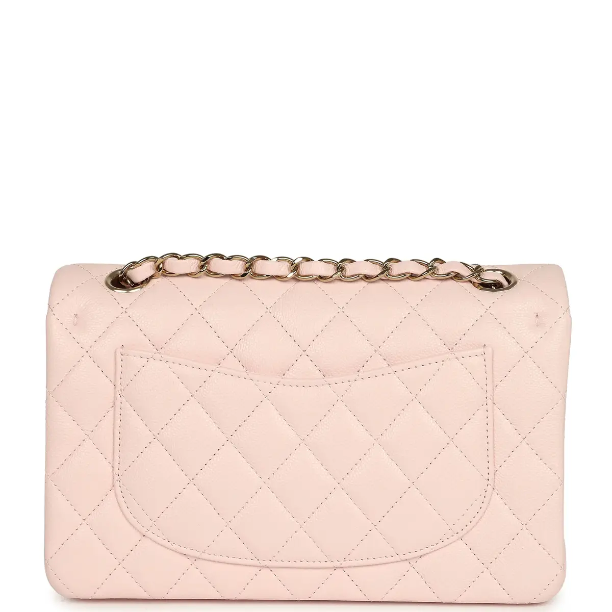 Chanel Chanel Small Classic Double Flap Bag Light Pink Shiny Caviar Light Gold Hardware | Thumbnail 4 Chanel Chanel Small Classic Double Flap Bag Light Pink Shiny Caviar Light Gold Hardware | Thumbnail 4