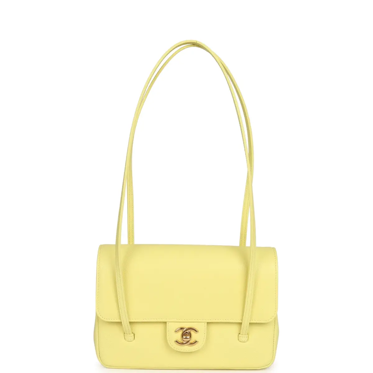 Chanel Chanel Small Preppy Coco Flap Bag Light Yellow Caviar Brushed Gold Hardware | Thumbnail 7 Chanel Chanel Small Preppy Coco Flap Bag Light Yellow Caviar Brushed Gold Hardware | Thumbnail 7